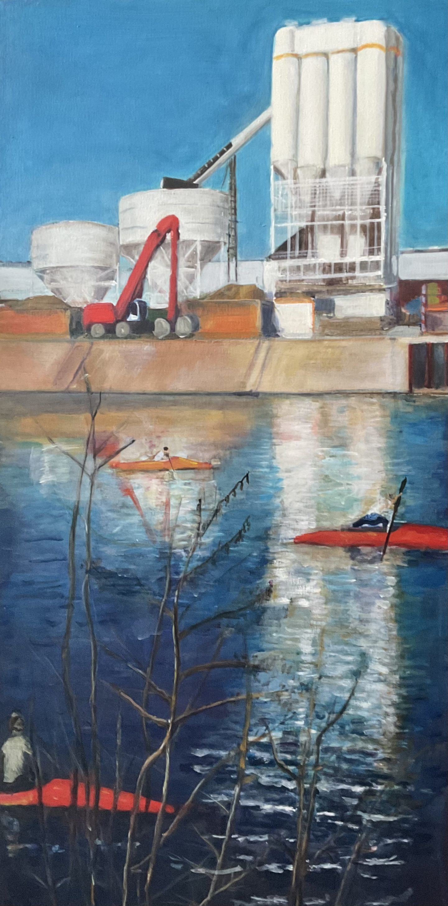 Bord de rivière industriel